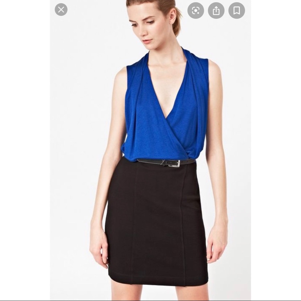 French Connection Zoe Drape Crossover Dress 10